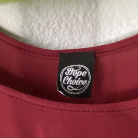 Dope Choice | Women's Wine Red Flowy sleeve Blouse Size S - Picture 2 of 4